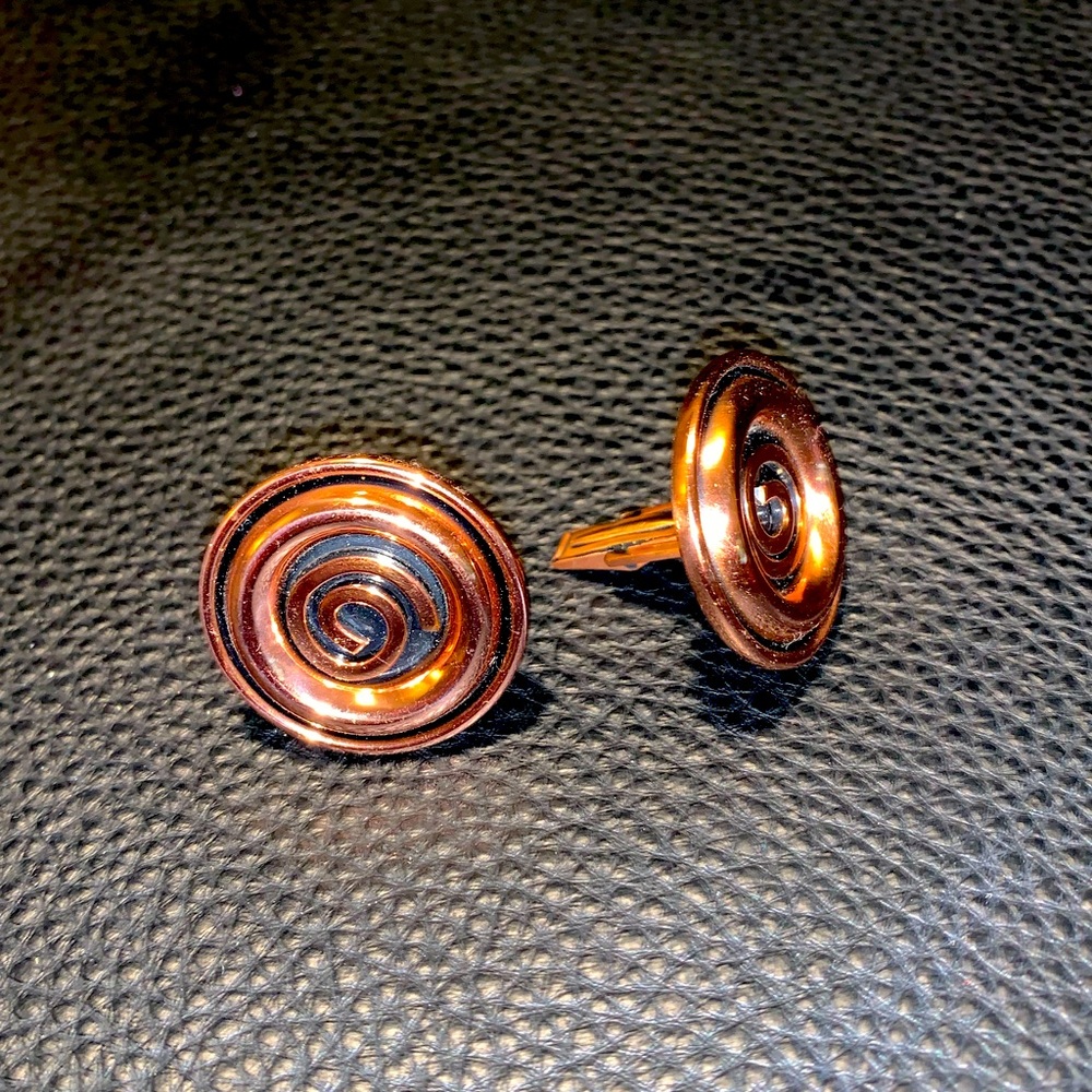 Renoir Copper Swirl Cufflinks